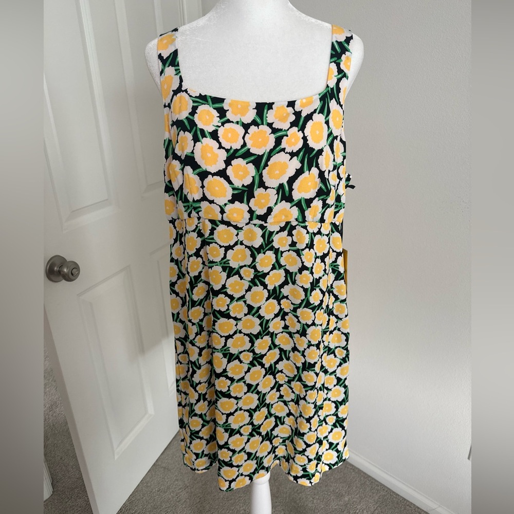 NWT Diane von Furstenberg for Target yellow poppy floral mini dress size 12
